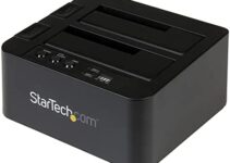 StarTech.com USB 3.1 (10Gbps) Hard Drive Duplicator Dock for 2.5″ & 3.5″ SATA SSD HDD + 4Kn – USB/ USB-C [Thunderbolt 3 Compatible] Cloner (SDOCK2U313R),Black
