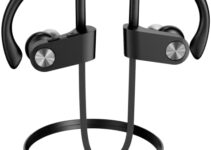 Stiive Bluetooth Headphones, Sports Wireless Earbuds IPX7 Waterproof, Stereo Sweatproof in-Ear Earphones, 12 Hour Playtime & Noise Cancelling Microphone – BlackGrey