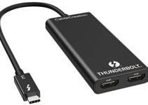 Thunderbolt 3 to Dual HDMI Display, CableCreation Thunderbolt 3 to Two HDMI Adapter, 4K@60Hz, 40Gbps, Compatible with Mac and Some Windows Systems