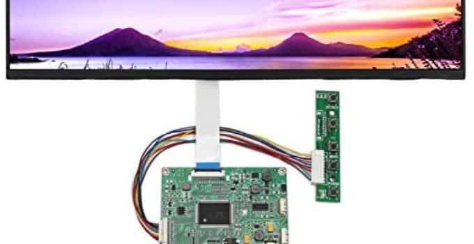 VSDISPLAY 12.6″ NV126B5M-N41 12.6inch1920X515 LCD Screen Work with 2 HD-MI Mini LCD Controller VS-RTD2556HM-V1, Work with Raspberry Pi