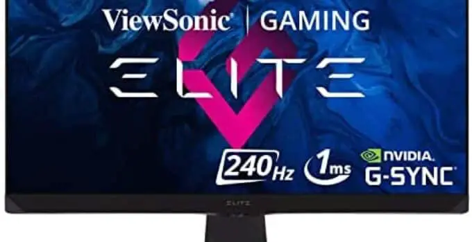 ViewSonic ELITE XG271QG 27 Inch 1440p 1ms 240Hz IPS Gaming Monitor with GSYNC, NVIDIA Reflex, DisplayHDR 400, RGB Lighting, and Advanced Ergonomics for Esports