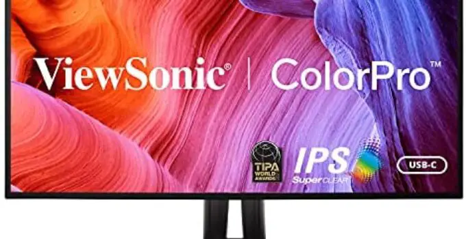 ViewSonic VP2768a ColorPro 27 Inch 1440p IPS Monitor with 100% sRGB, Rec 709, USB C (90W), RJ45, Color Blindness Mode, Hardware Calibration for Photo and Graphic Design Black