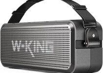 W-KING 60W Loud Bluetooth Speaker, IPX6 Waterproof Outdoor Bluetooth Speaker with 8000mAh Power Bank, Deep Bass Portable Speaker Support 24H Playtime, 5.0 Bluetooth, EQ, AUX, TF Card