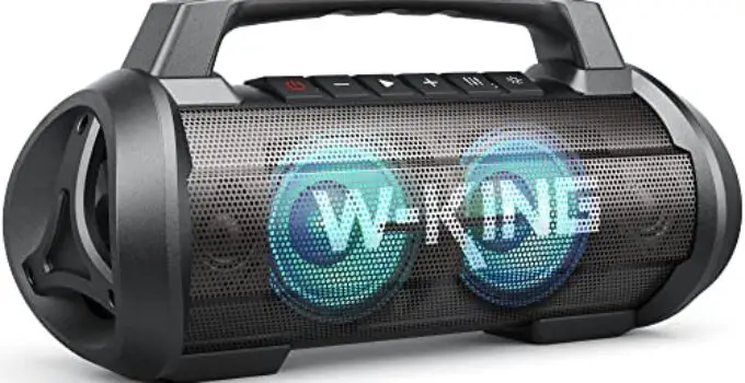 W-KING 70W Bluetooth Speaker, IPX6 Waterproof Portable Party Speakers Colorful Lights, Rich Bass Loud Bluetooth Speaker with Superb 15600mAH Power Bank, Outdoor Wireless Speakers with Microphone Slot
