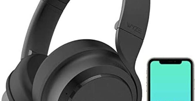 WYZE Noise Cancelling Headphones, Wireless Over The Ear Bluetooth Headphones with Active Noise Cancellation, High-Fidelity Sound, Transparency Mode, Clear Voice Pick-up, Alexa Built-in
