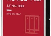 Western Digital 4TB WD Red Plus NAS Internal Hard Drive HDD – 5400 RPM, SATA 6 Gb/s, CMR, 64 MB Cache, 3.5″ – WD40EFRX