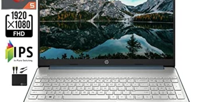 2022 Newest HP 15.6” FHD IPS Laptop Computer, AMD Hexa-Core Ryzen 5 5500U (up to 4.0GHz, Beat i7-10710U), 8GB RAM, 512GB PCIe SSD,USB-C,HDMI, Wi-Fi, Webcam, Upto 9.5 Hours, Windows 11+MarxsolCables