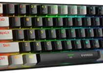 60% RGB Mechanical Keyboard, E-YOOSO Gaming Keyboard with Blue Switches and RGB Backlit Small Compact Keyboard 60 Percent Keyboard Mechanical, Portable 60 Percent Gaming Keyboard Gamer(Black Grey)