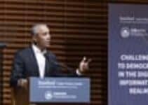 ‘Democracy will wither’: Barack Obama outlines perils of unregulated big tech in sweeping speech