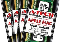 A-Tech 16GB (4x4GB) RAM for Apple iMac (Mid 2010, Mid 2011, Late 2011) | DDR3 1333MHz PC3-10600 204-Pin SODIMM Memory Upgrade Kit