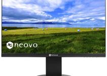 AG Neovo MH-24 24 Inch IPS 1080p Bezel Less Ergonomic Monitor with HDMI, DisplayPort and Speakers, Height Adjustable, Pivot, Swivel and Tilt for Office