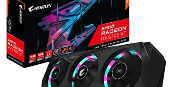 AORUS Radeon RX 6700 XT Elite 12G Graphics Card, WINDFORCE 3X Cooling System, 12GB 192-bit GDDR6, GV-R67XTAORUS E-12GD Video Card