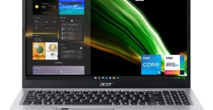 Acer Aspire 5 A515-56-53S3 Laptop | 15.6″ Full HD IPS Display | 11th Gen Intel Core i5-1135G7 | Intel Iris Xe Graphics | 8GB DDR4 | 256GB SSD | WiFi 6 | Fingerprint Reader | BL Keyboard | Windows 11