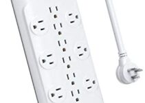 Anker Power Strip Surge Protector, 12 Outlets & 3 USB Ports with Flat Plug, 6ft Extension Cord, PowerIQ for iPhone XS/XS Max/XR/X, Galaxy, for Home, Office, and More (4000 Joules) (white)