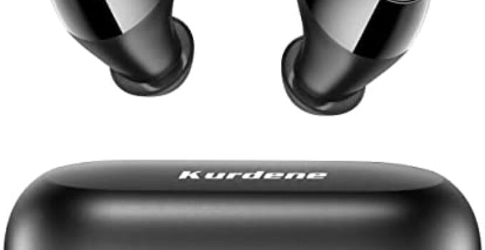 Bluetooth 5.2 Wireless Earbuds,Kurdene S8 Mini [Small Ear] [Deep Bass Sound] 30H Playtime Call Clear Waterproof Earphones with Microphone in-Ear Headphones Comfortable for iPhone Android Sports