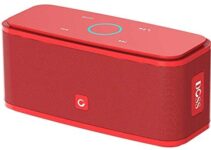 Bluetooth Speaker, DOSS SoundBox Touch Portable Wireless Bluetooth Speaker with 12W HD Sound and Bass, IPX5 Waterproof, 20H Playtime,Touch Control, Handsfree, Speaker for Home,Outdoor,Travel- Red