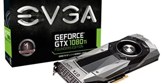 EVGA GeForce GTX 1080 Ti Founders Edition Gaming, 11GB GDDR5X, LED, DX12 OSD Support (PXOC) Graphic Cards 11G-P4-6390-KR (Renewed)