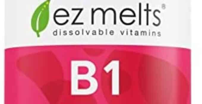EZ Melts B1 as Thiamine, 25 mg, Immune Support, Sublingual Vitamins, Vegan, Zero Sugar, Natural Cherry Flavor, 90 Fast Dissolve Tablets