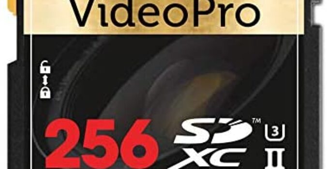 Extreme Performance Video Pro SD Card UHS-II 256GB SDXC Memory Card U3 V60 A1, (R 265mb/s 120mb/s Write)
