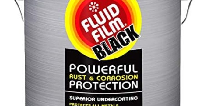 Fluid Film Black Non-Aerosol, Long Lasting Corrosion, Penetrant & Lubricant, Anti-Rust Coating, Protects All Metals in Marine and Undercoating in Automotive & Snow-Handling Vehicles, 1 Gallon