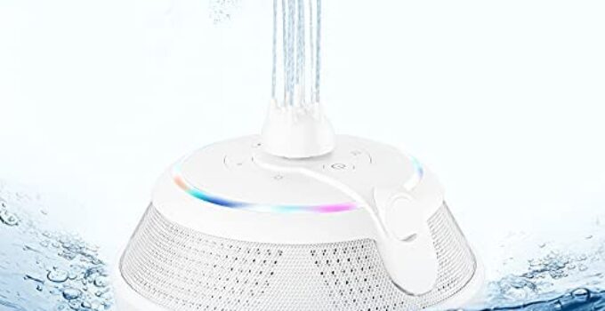 Fountain Waterproof Bluetooth Speaker, Wireless Shower Floating Party Outdoor Pool Speakers with Lights Deep Bass for Hot Tub Water – White