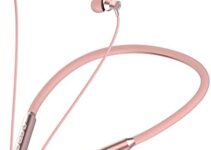 KLOKOL Bluetooth Headphones Neckband V5.0 Wireless Headset Sport Earbuds w/Mic Cordless Noise Canceling Earphones 10Hrs Playtime for Gym Running Compatible with iPhone Samsung Android (Rose Gold)