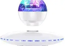 Magnetic Levitating Speaker, RUIXINDA Floating Bluetooth Speaker with Party Lights, Colorful Flashing LED Show for Home Birthday Party, 360 Degree Rotation, Cool Tech Gadgets Birthday Gifts