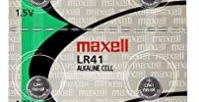Maxell Batteries LR41 (192&Comma; AG3) Alkaline Button Size Battery&Comma; On Tear Strip(Counts 10)