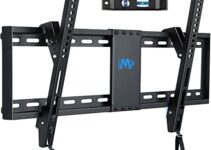 Mounting Dream UL Listed TV Mount for Most 37-70 Inch TV, Universal Tilt TV Wall Mount Fit 16″, 18″, 24″ Stud with Loading 132 lbs & Max VESA 600x400mm, Low Profile Flat Wall Mount Bracket MD2268-LK