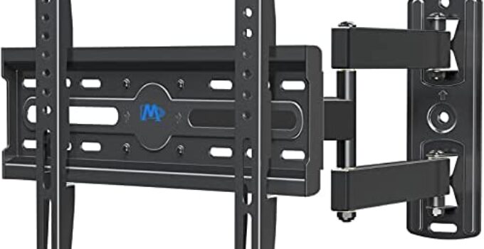Mounting Dream UL Listed TV Wall Mount Swivel and Tilt for Most 26-55 Inch TV, TV Mount Perfect Center Design, Full Motion TV Mount Bracket with Articulating Arm up to VESA 400x400mm, 60 lbs, MD2377