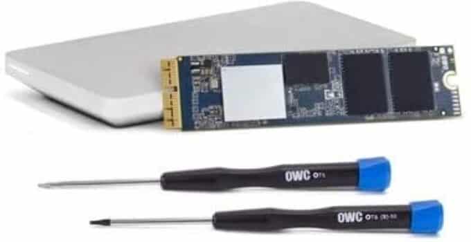 OWC 480GB Aura Pro X2 Complete SSD Upgrade Solution with Tools & OWC Envoy Pro Enclosure Compatible with MacBook Air (Mid 2013-2017) and MacBook Pro (Retina, Late 2013 – Mid 2015)