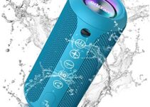 Ortizan Portable Bluetooth Speaker, IPX7 Waterproof Wireless Speaker with 24W Loud Stereo Sound, Outdoor Speakers with Bluetooth 5.0, 30H Playtime,66ft Bluetooth Range,Dual Pairing for Home