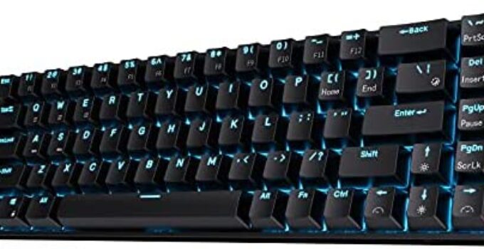 RK ROYAL KLUDGE RK68 Wireless Hot Swappable 65% Mechanical Keyboard, 60% 68 Keys Compact Bluetooth Gaming Keyboard with Stand-Alone Arrow/Control Keys, Black, Tactile Brown Switch