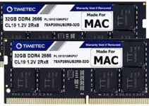 Timetec 64GB KIT(2x32GB) Compatible for Apple DDR4 2666MHz for Mid 2020 iMac (20,1 / 20,2) / Mid 2019 iMac (19,1) 27-inch w/Retina 5K Display, Late 2018 Mac Mini (8,1) PC4-21333 / PC4-21300 MAC RAM
