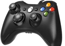 Xbox 360 Wired Controller,USB Gamepad for Microsoft Xbox 360 /Slim/PC,Black