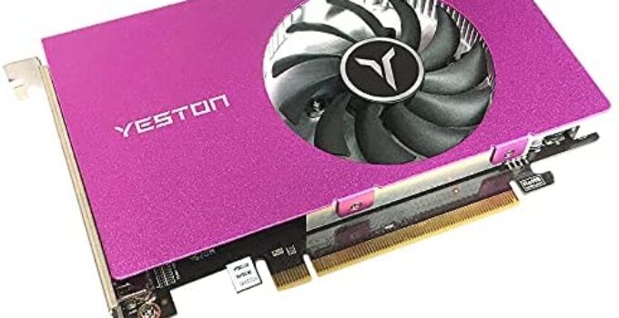Yeston AMD Radeon RX550 4GB GDDR5 Computer PC Gaming Video Graphics Card 4Hdmi 6000mhz 128-Bit DirectX 12 PCI Express 3.0 GPU for Gaming PC Active Transfer VGA 4 Screen Single Slot Graphics Card