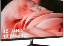 Z-Edge U32I4K 32 Inch 4K Monitor, UHD 3840 x 2160 IPS Monitor, AMD FreeSync, Viewing 178°, HDMI and USB Type-C Connectivity, 60Hz Refresh Rate, 8ms, 3-Side Virtually Ultra-Slim Bezel Design
