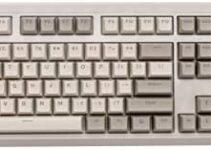 FIRSTBLOOD ONLY GAME. AK510 Retro Mechanical Gaming Keyboard – PBT SP Spherical Keycaps – Classic Grey-White Matching – RGB Backlight – Black Switches