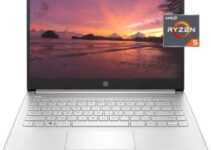 HP 14 Laptop, AMD Ryzen 5 5500U, 8 GB RAM, 256 GB SSD Storage, 14-inch Full HD Display, Windows 11 Home, Thin & Portable, Micro-Edge & Anti-Glare Screen, Long Battery Life (14-fq1025nr, 2021)