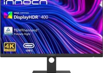 INNOCN 27″ Computer Monitor 4K UHD 3840 x 2160 16:9 LCD IPS Display, 100% sRGB DP USB C HDMI PC Monitor HDR400 FreeSync, 1.07B+ Colors, Gravity Sensor, Calibrated Colors Accuracy ∆E＜2, VESA – 27C1U