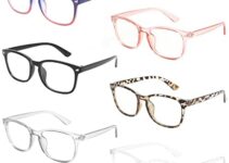 MIGSIR 6 Pack Blue Light Blocking Glasses for Computer Gaming, Fashion Fake Anti Eye Strain Eyeglasses for Women Men