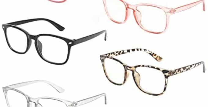 MIGSIR 6 Pack Blue Light Blocking Glasses for Computer Gaming, Fashion Fake Anti Eye Strain Eyeglasses for Women Men