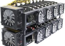 SOONTECH Complete Mining Rig System for Ethereum Coin with Windows 10, Mining Motherboard Including CPU,SSD, RAM,PSU. Open-Pit Mining Machine,Frame Mining Machine (EXCLUDING GPU/1 Layer Mining RIG)