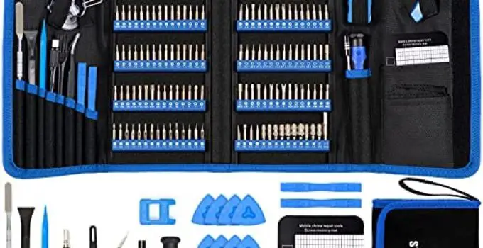 STREBITO Screwdriver Sets 142-Piece Electronics Precision Screwdriver with 120 Bits Magnetic Repair Tool Kit for iPhone, MacBook, Computer, Laptop, PC, Tablet, PS4, Xbox, Nintendo, Game Console
