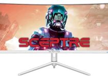 Sceptre 30″ Curved Ultrawide Monitor 2560 x 1080 up to 200Hz DisplayPort HDMI 1ms AMD FreeSync Premium 99% sRGB Picture by Picture/PIP, Build-in Speakers White 2022 (C305B-FUN200W)