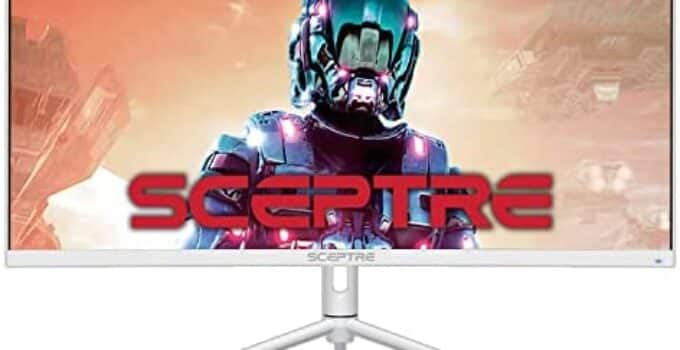 Sceptre 30″ Curved Ultrawide Monitor 2560 x 1080 up to 200Hz DisplayPort HDMI 1ms AMD FreeSync Premium 99% sRGB Picture by Picture/PIP, Build-in Speakers White 2022 (C305B-FUN200W)