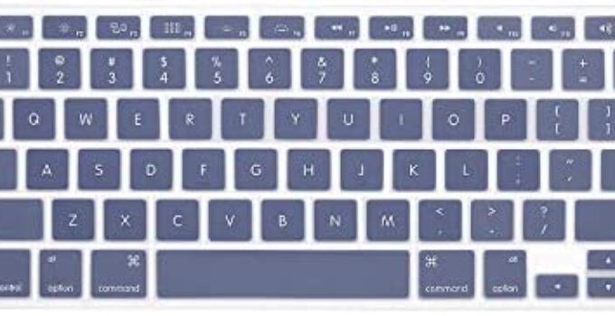 WYGCH Keyboard Cover Skin for MacBook Pro 13″ 15″ 17″ (with or w/Out Retina Display) Silicone Skin for iMac and Air 13″,USA Version-Lavender Grey