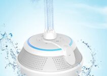Waterproof Bluetooth Speaker，Foifope Shower Speakers Portable Floating Bluetooth Wireless Waterproof Fountain Pool Speakers with Lights for Hot Tub Outdoor Bathroom Kids (White)