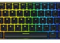 WhirlwindFX Atom 60% Gaming Keyboard: Interactive and Customizable Lighting – Immersive, Reactive RGB Experience (Red Linear)