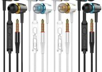 A9 Headphones Earphones Earbuds Earphones, Noise Islating, High Definition, Stereo for Samsung, iPhone,iPad, iPod and Mp3 Players (Mixed Color 4 Pairs)